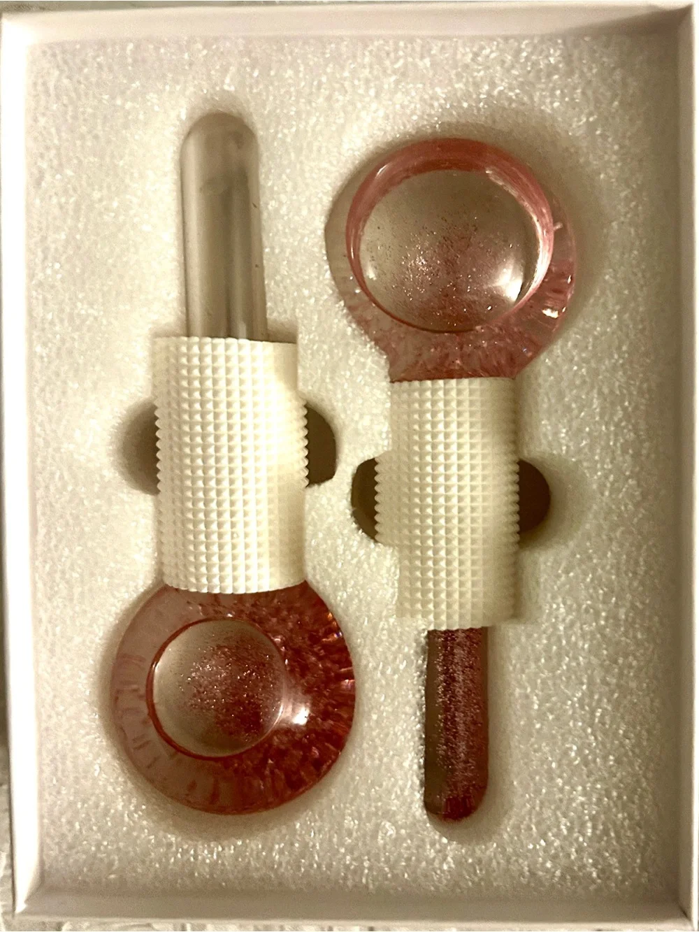 Facial Ice Globes - Pink Facial Massager for Depuffing & Toning